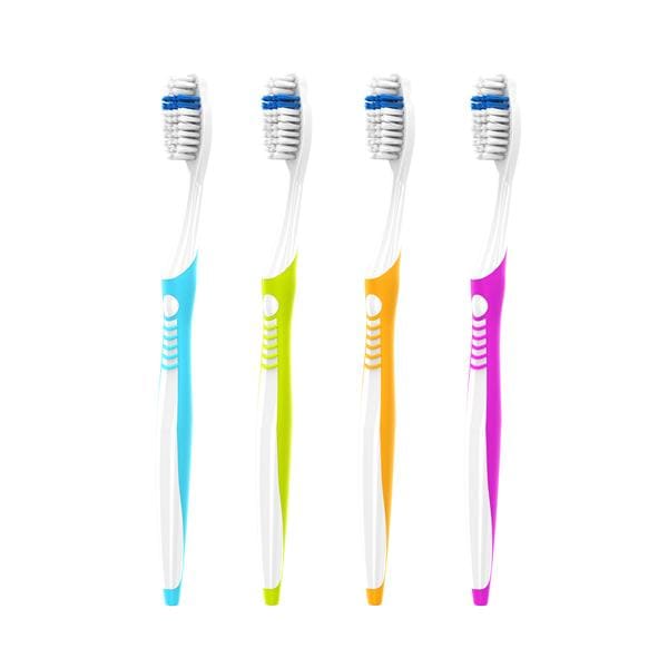 Acclean Toothbrush Adult 33 Tuft Compact 4 Colors 72/Bx