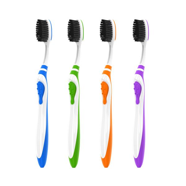 Acclean Toothbrush Adult 37 Tuft Compact 3 Colors 72/Bx