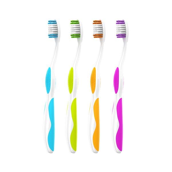 Acclean Toothbrush Adult 30 Tuft Compact 4 Colors 72/Bx