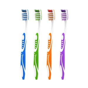 Acclean Toothbrush Adult 32 Tuft Compact 4 Colors 72/Bx