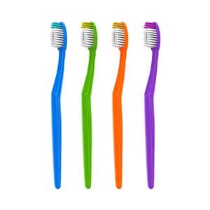 Acclean Toothbrush Adult Angled 40 Tuft Compact 4 Colors 72/Bx