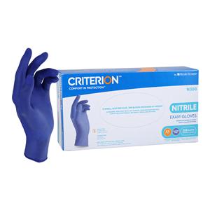 Criterion N300 Nitrile Exam Gloves X-Small Electric Blue Non-Sterile, 10 BX/CA