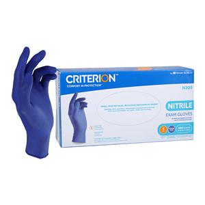 Criterion N300 Nitrile Exam Gloves Small Electric Blue Non-Sterile, 10 BX/CA