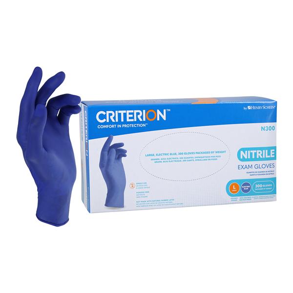 Criterion N300 Nitrile Exam Gloves Large Electric Blue Non-Sterile, 10 BX/CA