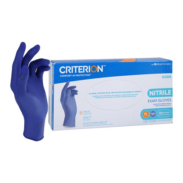 Criterion N300 Nitrile Exam Gloves X-Large Electric Blue Non-Sterile, 10 BX/CA