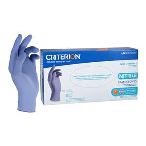 Criterion Aloe + Vitamin E Nitrile Exam Gloves Small Lavender Non-Sterile