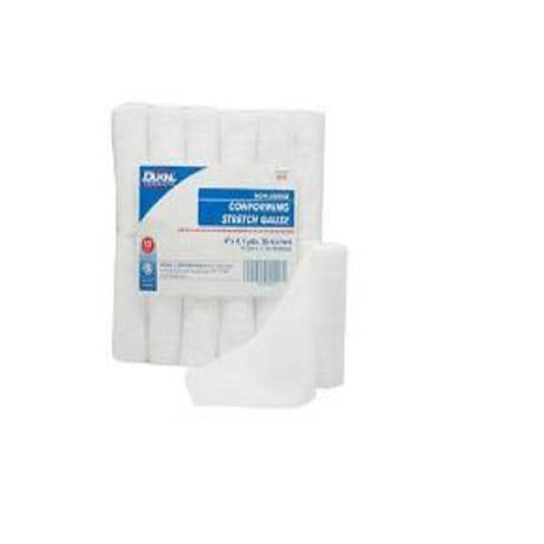 Bandage Conforming 4"x4.1yd Gauze White LF Non-Sterile 96Rl/Ca