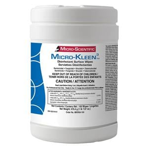 Micro-Kleen3 Disinfectant Wipes Canister 100/Cn