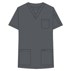 Top Scrub Mobb Unisex 4X Large Charcoal Ea