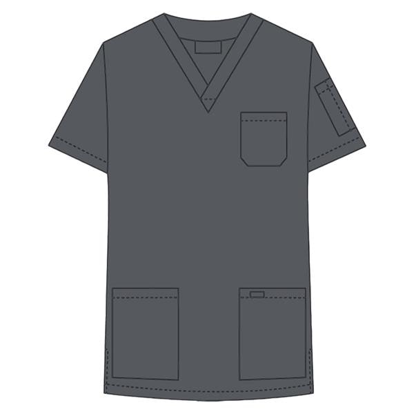 Top Scrub Mobb Unisex 4X Large Charcoal Ea