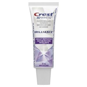 Crest 3D White Brilliance Toothpaste 20 mL Vibrant Peppermint 36/Ca