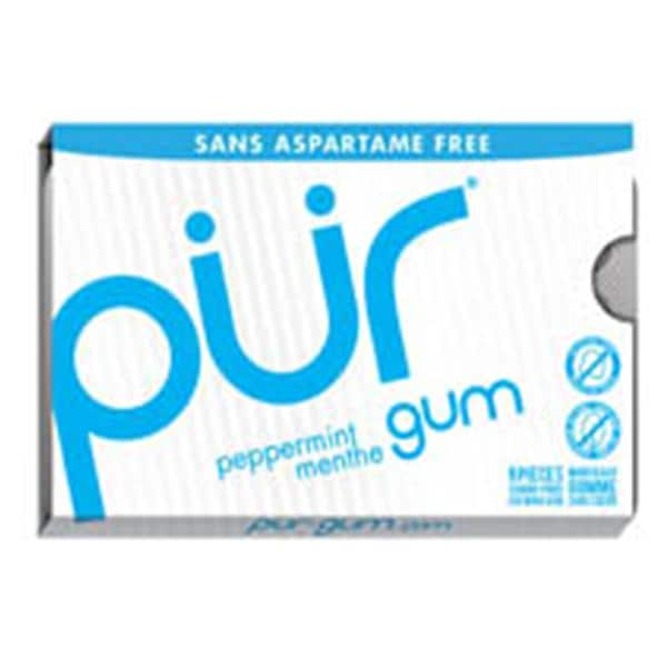 PUR Chewing Gum Gum Peppermint Blister Pack 12/Bx