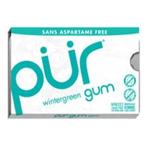 PUR Chewing Gum Gum Wintergreen Blister Pack 12/Bx