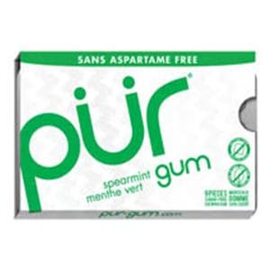 PUR Chewing Gum Gum Spearmint Blister Pack 12/Bx