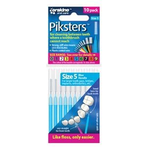 Piksters Interdental Brush Size 5 Blue 10Pk/Bx