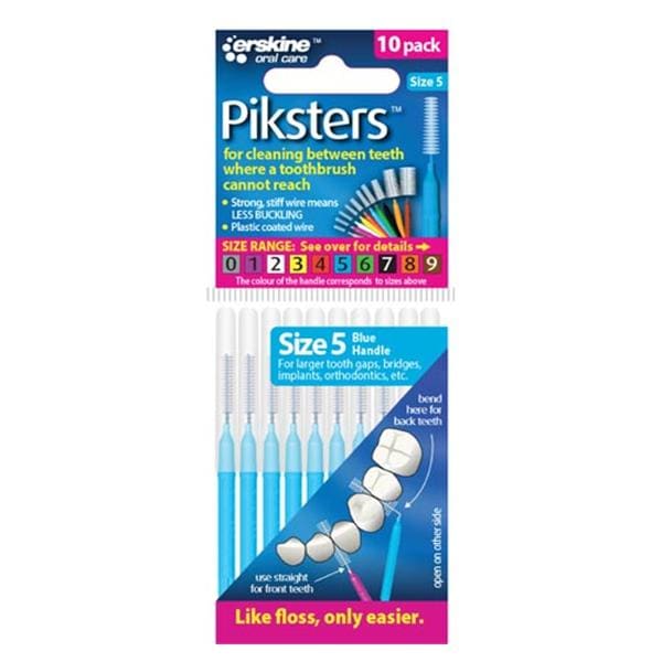 Piksters Interdental Brush Size 5 Blue 10Pk/Bx