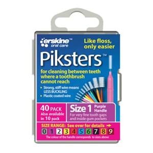 Piksters Interdental Brush Size 1 Purple 40/Bx