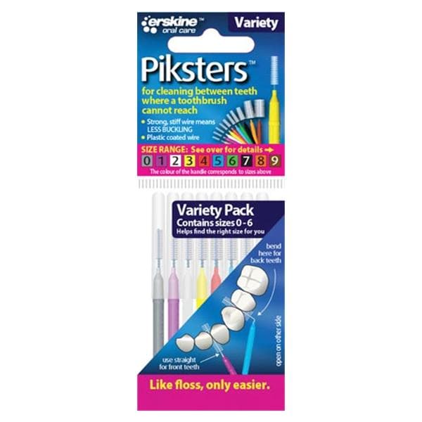 Piksters Interdental Brush Size Assorted Variety Pack 80/Bx