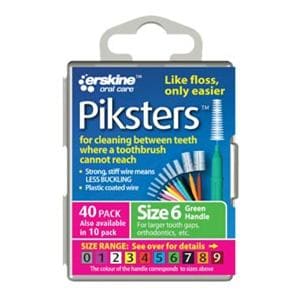 Piksters Interdental Brush Size 6 Green 40/Bx