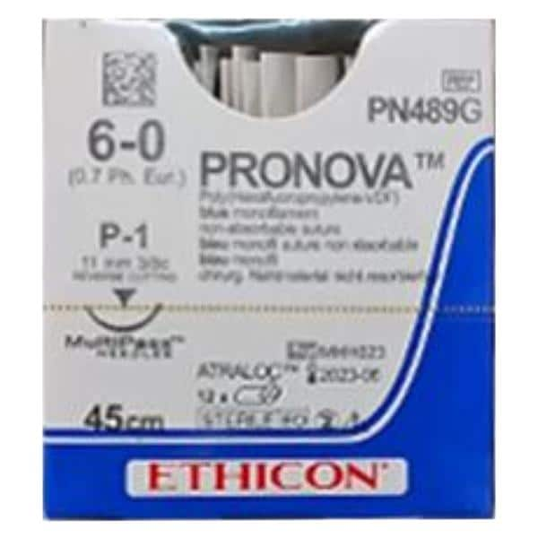 Suture 6-0 Poly P-1 Pronova Blue 18" Monofilament 12/Bx