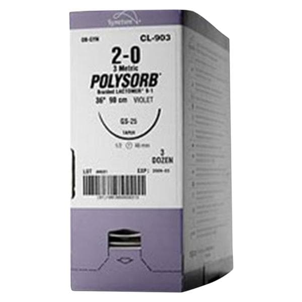 Suture 3-0 Polyester C-13 Polysorb Violet 30" Braid pk