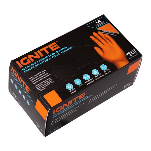 Aurelia Nitrile Gants Taille Grand Non stérile Orange 100/boîte