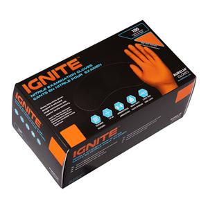 Aurelia Nitrile Étui à gants Taille Moyen Non stérile Orange 100/boîte