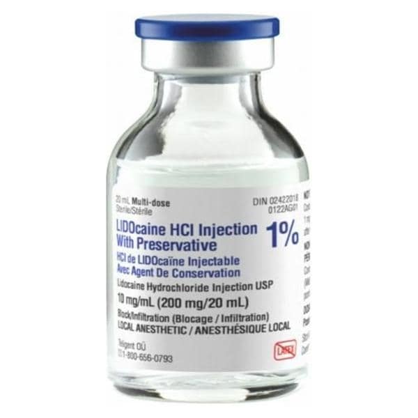 Lidocaine HCl Injection Flacon 1% 10/boîte