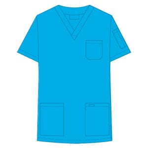 Mobb Top Scrub Unisex 2X Large Aqua Ea