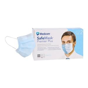 Safe+Mask Premier Plus Masque Bande auriculaire Bleu Jetable Sans latex 50/boîte, 10 BX/CA