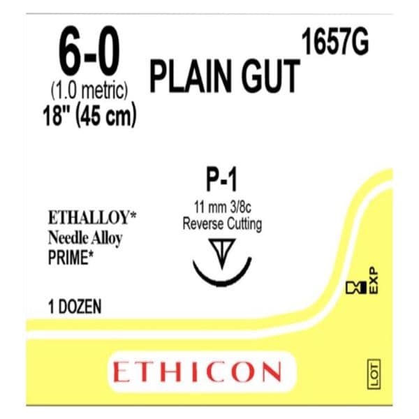 Ethicon catgut P-1 6-0 ord. 12/Boîte