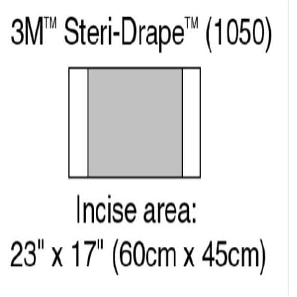 Drape incise Steri-Drape 23x17" Clear 10/Bx, 4 BX/CA