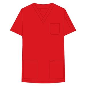 Mobb Top Scrub Unisex 4X Large Red Ea