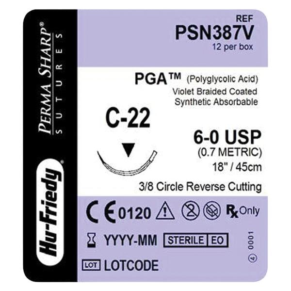 Suture PGA Violet C-22 3/8 12/Boîte