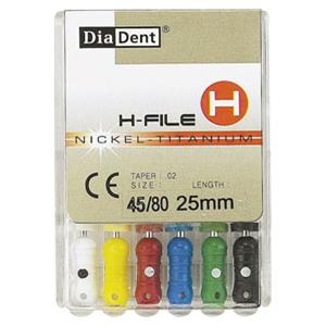 NiTi H-File Hand File 21 mm Size 40 Stainless Steel Black 6/Bx