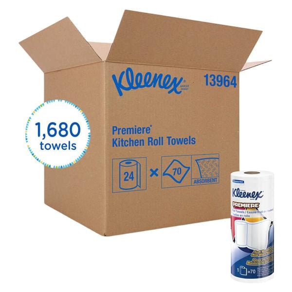 Kleenex Premiere Towel Roll Disposable Paper 1 Ply 11 in x 10.4 in White 24/Ca