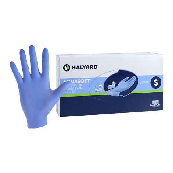 Aquasoft Exam Gloves Small Blue Non-Sterile