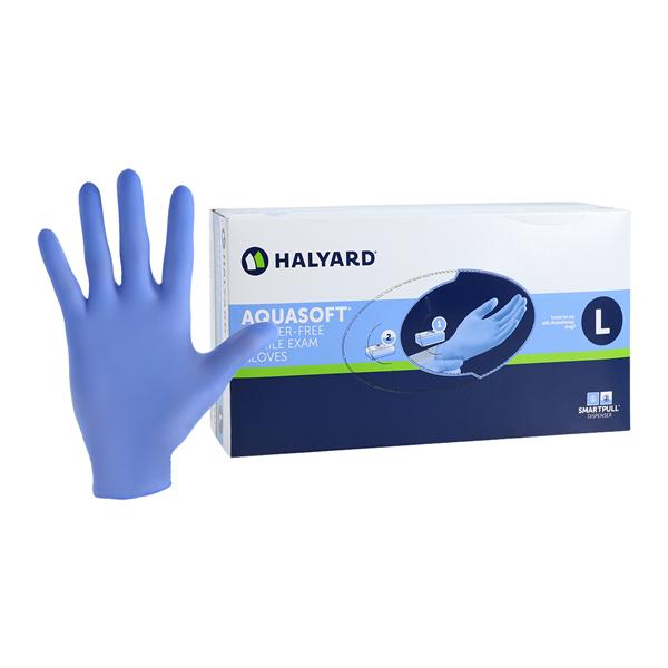 Aquasoft Exam Gloves Large Blue Non-Sterile