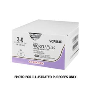 Suture 3-0 TCS/PG910 SH-1 Coated Vicryl Plus Violet 27" Braid 36/Bx