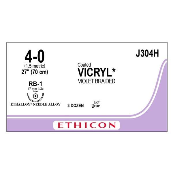 Vicryl Violet tress 4-0 RB-1 36/Boîte