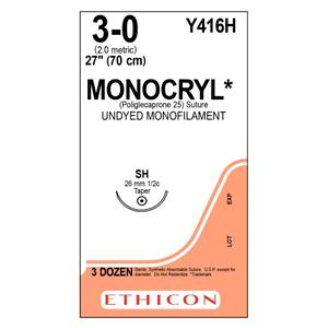 Suture Monocryl Mono Ud Sh 36/Boîte