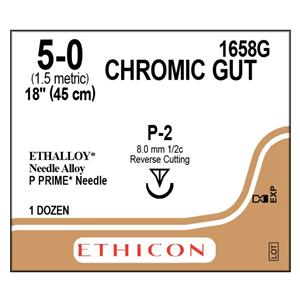 Ethicon chir catgut chr P2 5-0 12/Boîte