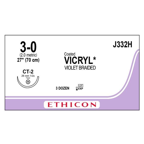 Suture 3-0 Polyglactin 910 CT-2 Vicryl Violet 27" Braid 36/Bx