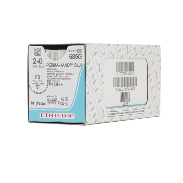 Ethicon soie FS 2-0 noir 12/Boîte