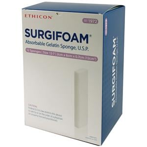 Surgifoam Gelatin Hemostatic Sponge 2x6cm Sterile 7mm LF