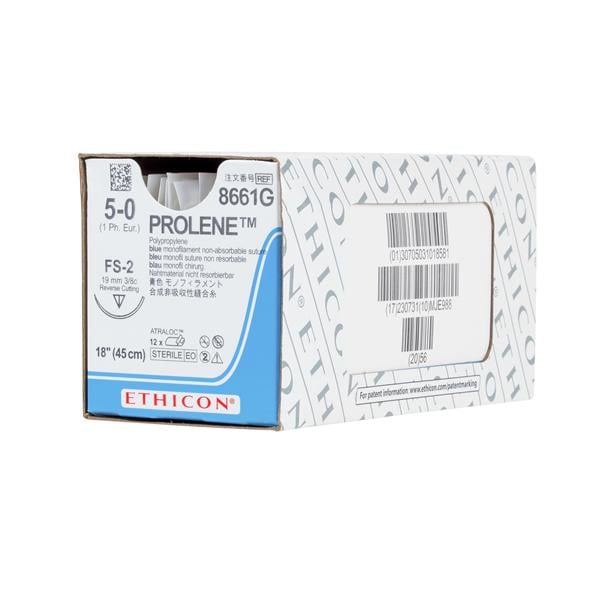 Prolene Suture 5-0 Polypropylene FS-2 Blue 18" Monofilament 12/Bx