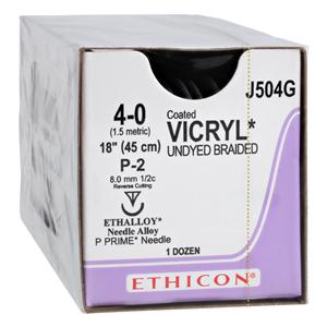 Vicryl P-2 4-0 non teinte 12/Boîte