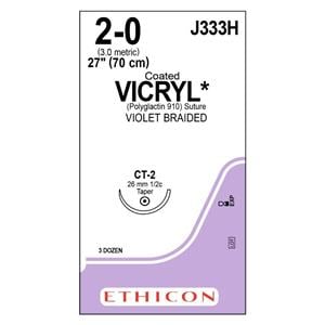 Vicryl Suture 2-0 Polyglactin 910 CT-2 Violet 27" Braid 36/Bx