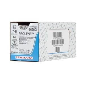 Suture 7-0 Polypropylene P-1 Prolene Blue 18" Monofilament 12/Bx