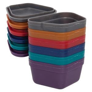 Zirc Denture Box Assorted With Midnight Blue, Plum, Gray. Teal 12/Bx